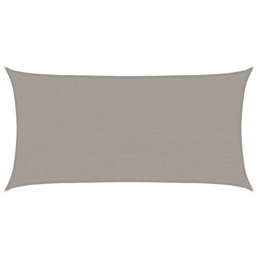 vidaXL Sunshade Sail 160 g/m² Rectangular Light Grey 2x3.5 m HDPE