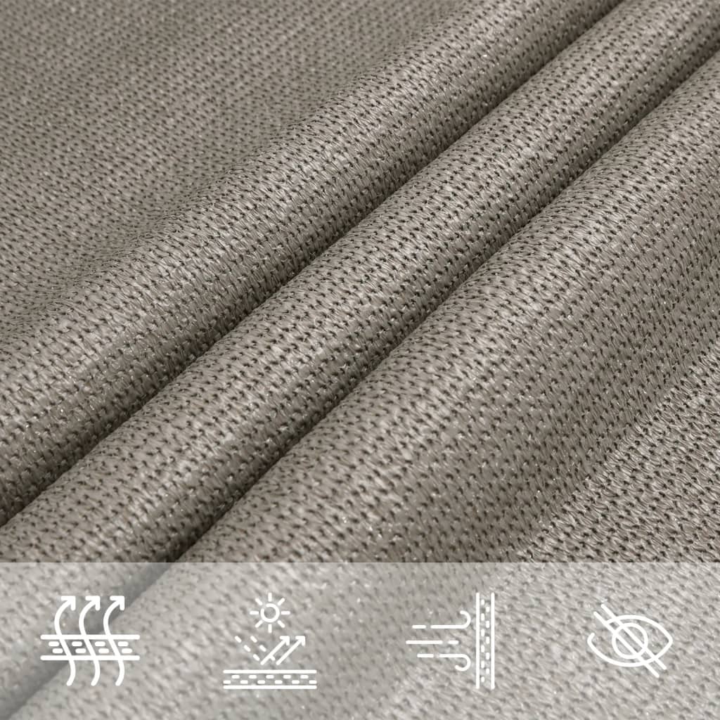 vidaXL Sunshade Sail 160 g/m² Rectangular Light Grey 2x5 m HDPE