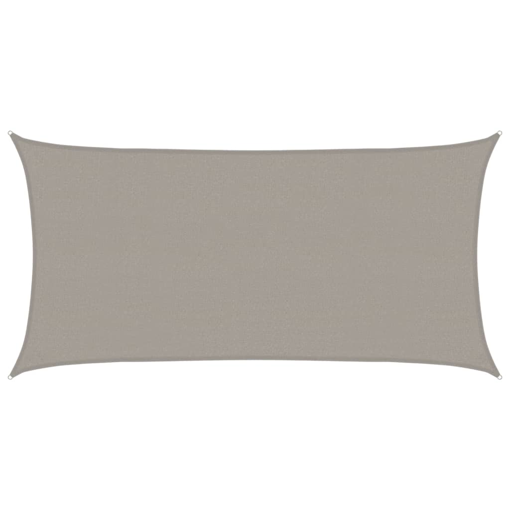 vidaXL Sunshade Sail 160 g/m² Rectangular Light Grey 2.5x4.5 m HDPE