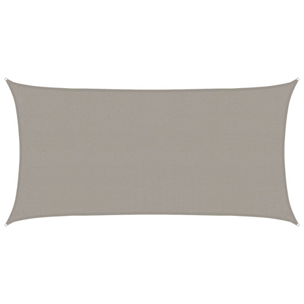 vidaXL Sunshade Sail 160 g/m² Rectangular Light Grey 2.5x5 m HDPE