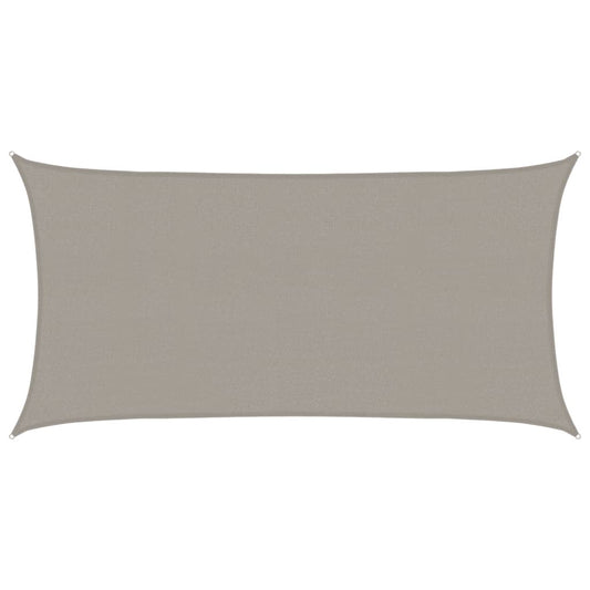 vidaXL Sunshade Sail 160 g/m² Rectangular Light Grey 2.5x5 m HDPE