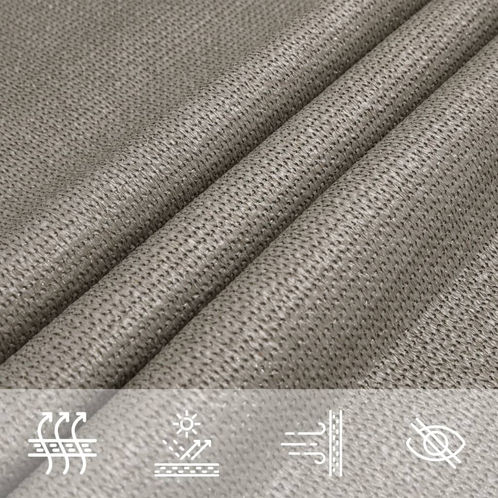 vidaXL Sunshade Sail 160 g/m² Rectangular Light Grey 2.5x5 m HDPE