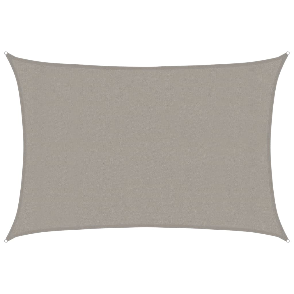 vidaXL Sunshade Sail 160 g/m² Rectangular Light Grey 3x4 m HDPE