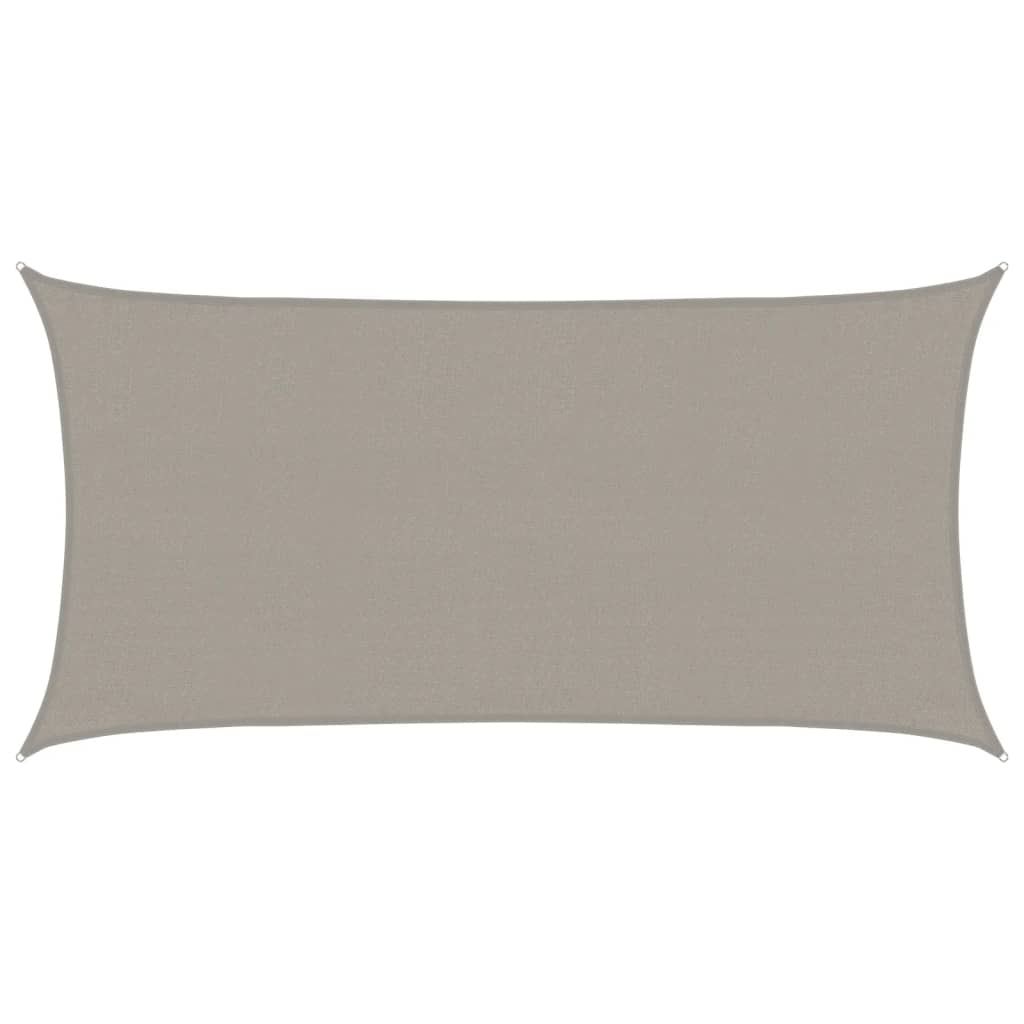 vidaXL Sunshade Sail 160 g/m² Rectangular Light Grey 3x6 m HDPE