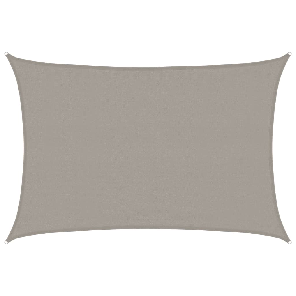 vidaXL Sunshade Sail 160 g/m² Rectangular Light Grey 3.5x5 m HDPE