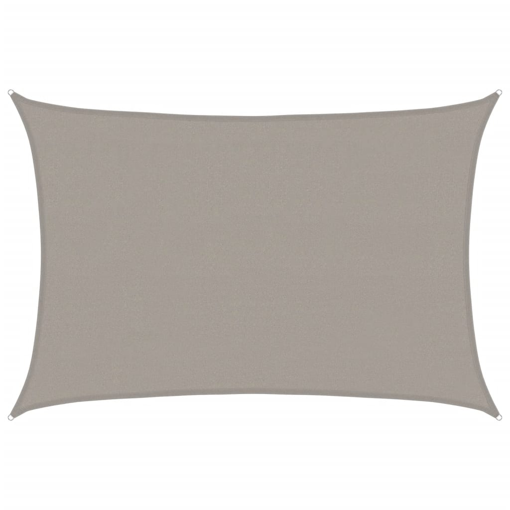 vidaXL Sunshade Sail 160 g/m² Rectangular Light Grey 4x5 m HDPE