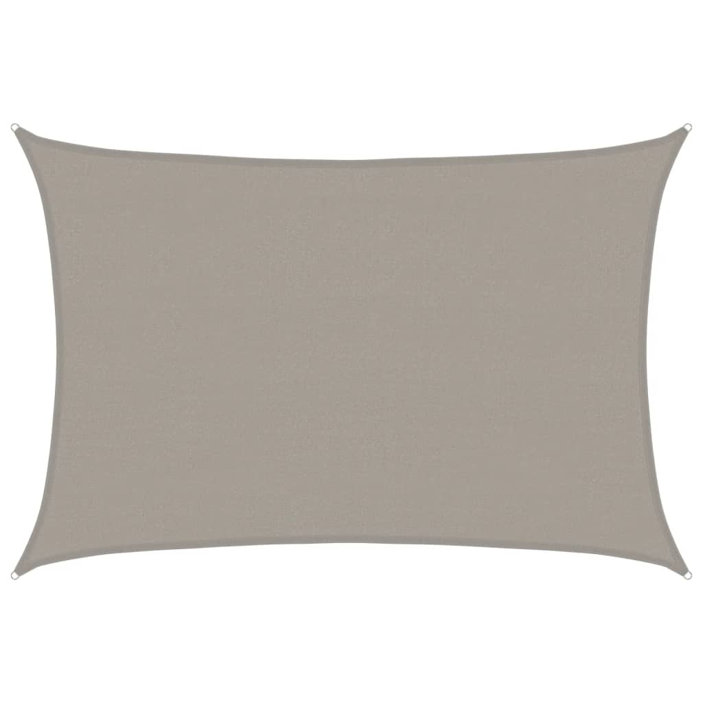 vidaXL Sunshade Sail 160 g/m² Rectangular Light Grey 4x6 m HDPE