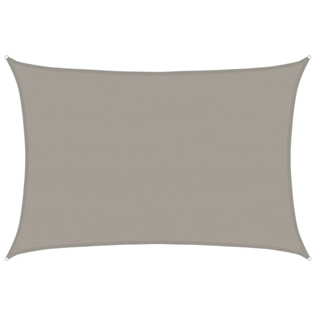 vidaXL Sunshade Sail 160 g/m² Rectangular Light Grey 5x6 m HDPE