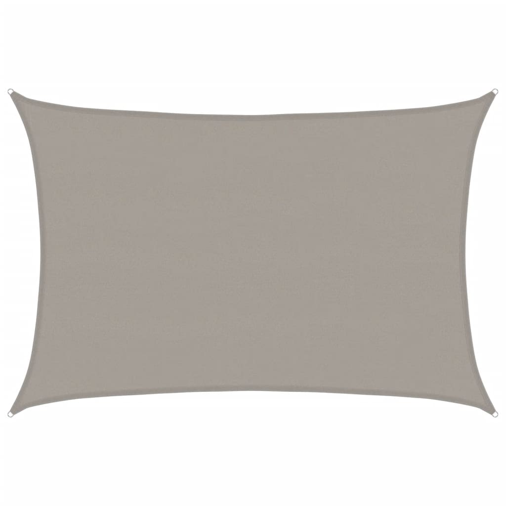 vidaXL Sunshade Sail 160 g/m² Rectangular Light Grey 5x7 m HDPE