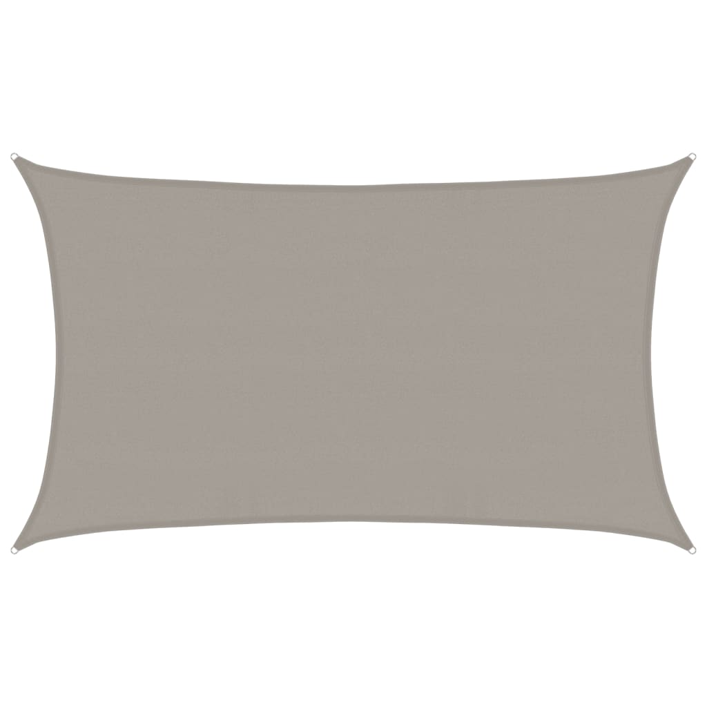 vidaXL Sunshade Sail 160 g/m² Rectangular Light Grey 5x8 m HDPE