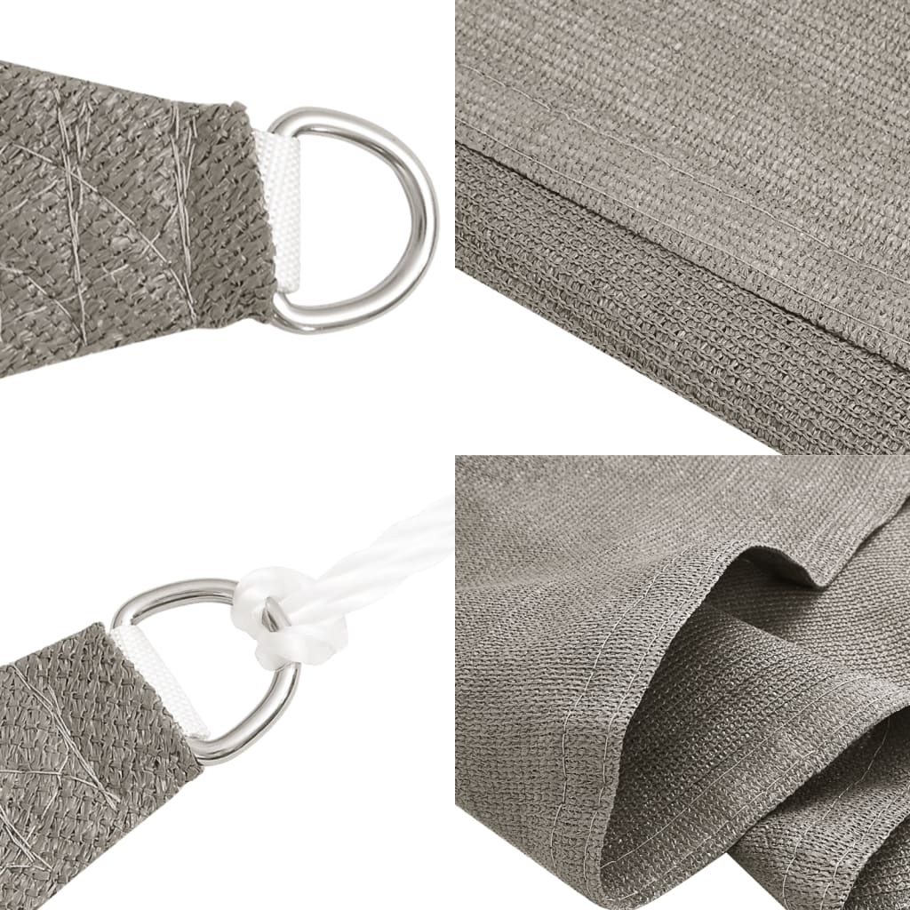 vidaXL Sunshade Sail 160 g/m² Rectangular Light Grey 5x8 m HDPE