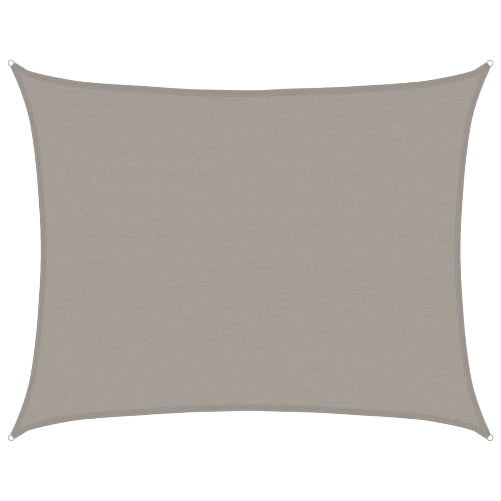 vidaXL Sunshade Sail 160 g/m² Rectangular Light Grey 6x7 m HDPE