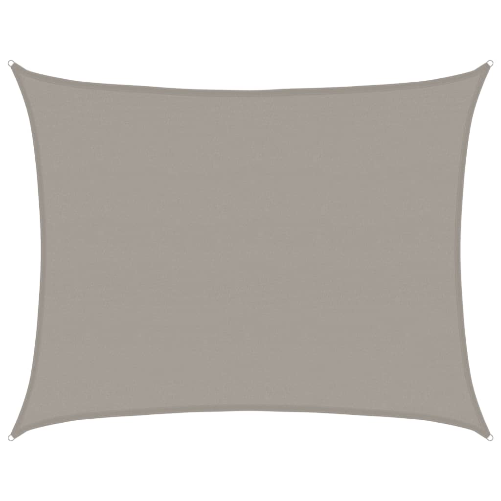 vidaXL Sunshade Sail 160 g/m² Rectangular Light Grey 6x8 m HDPE