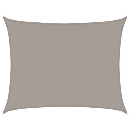 vidaXL Sunshade Sail 160 g/m² Rectangular Light Grey 6x8 m HDPE