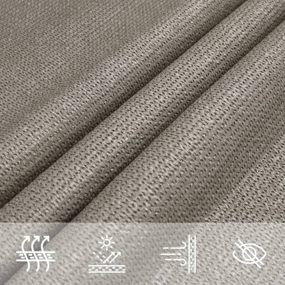 vidaXL Sunshade Sail 160 g/m² Rectangular Light Grey 6x8 m HDPE