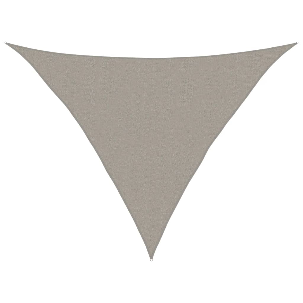 vidaXL Sunshade Sail 160 g/m² Triangular Light Grey 2.5x2.5x3.5 m HDPE