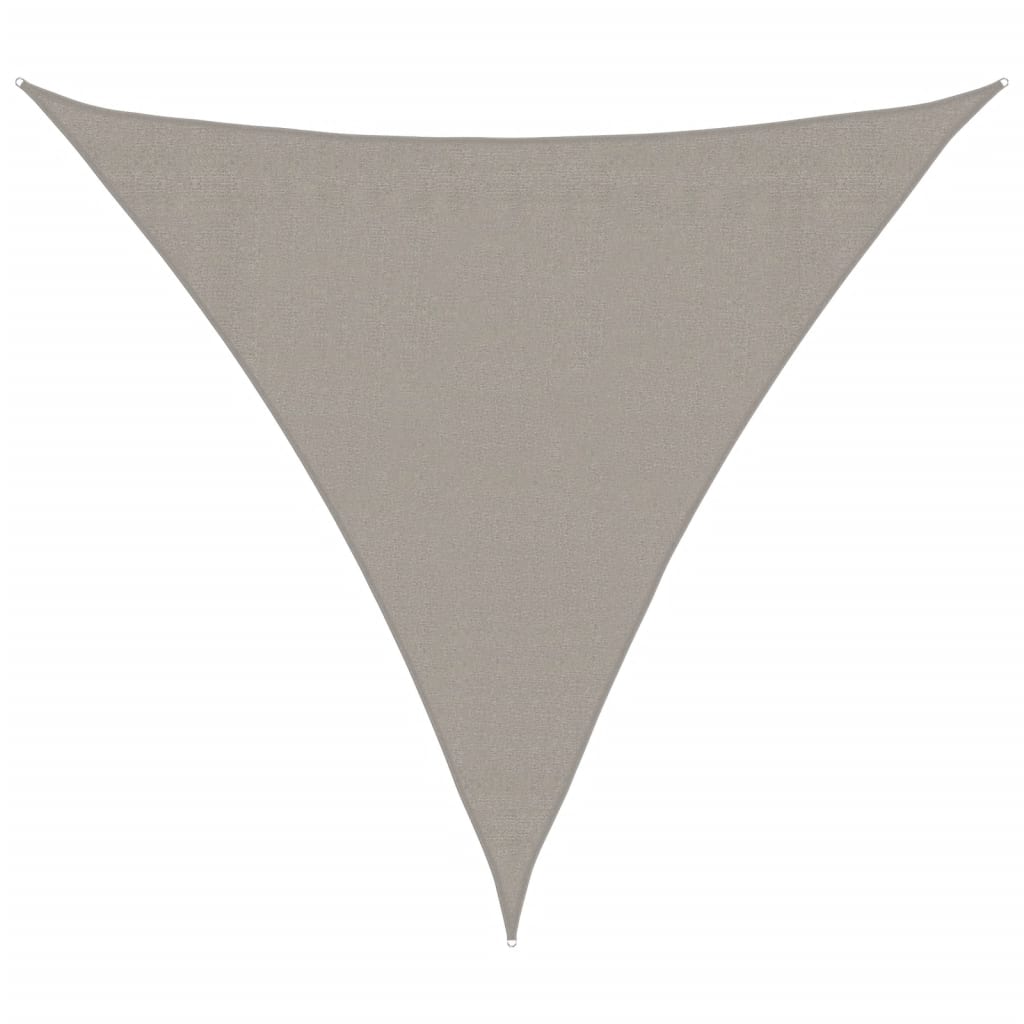 vidaXL Sunshade Sail 160 g/m² Triangular Light Grey 3.6x3.6x3.6 m HDPE