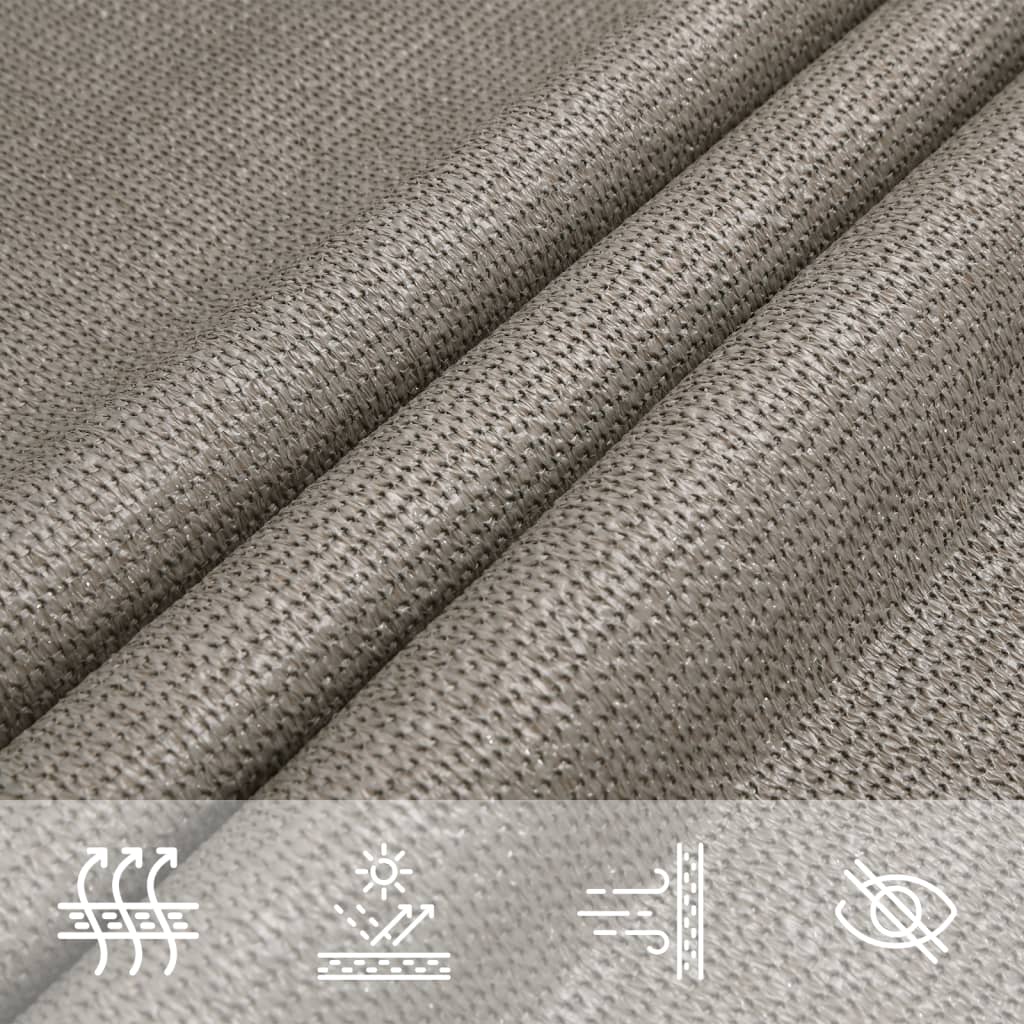 vidaXL Sunshade Sail 160 g/m² Triangular Light Grey 3.6x3.6x3.6 m HDPE