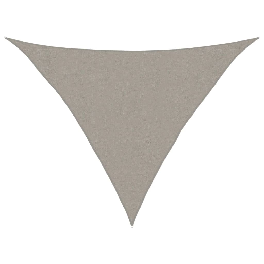 vidaXL Sunshade Sail 160 g/m² Triangular Light Grey 3x3x4.2 m HDPE