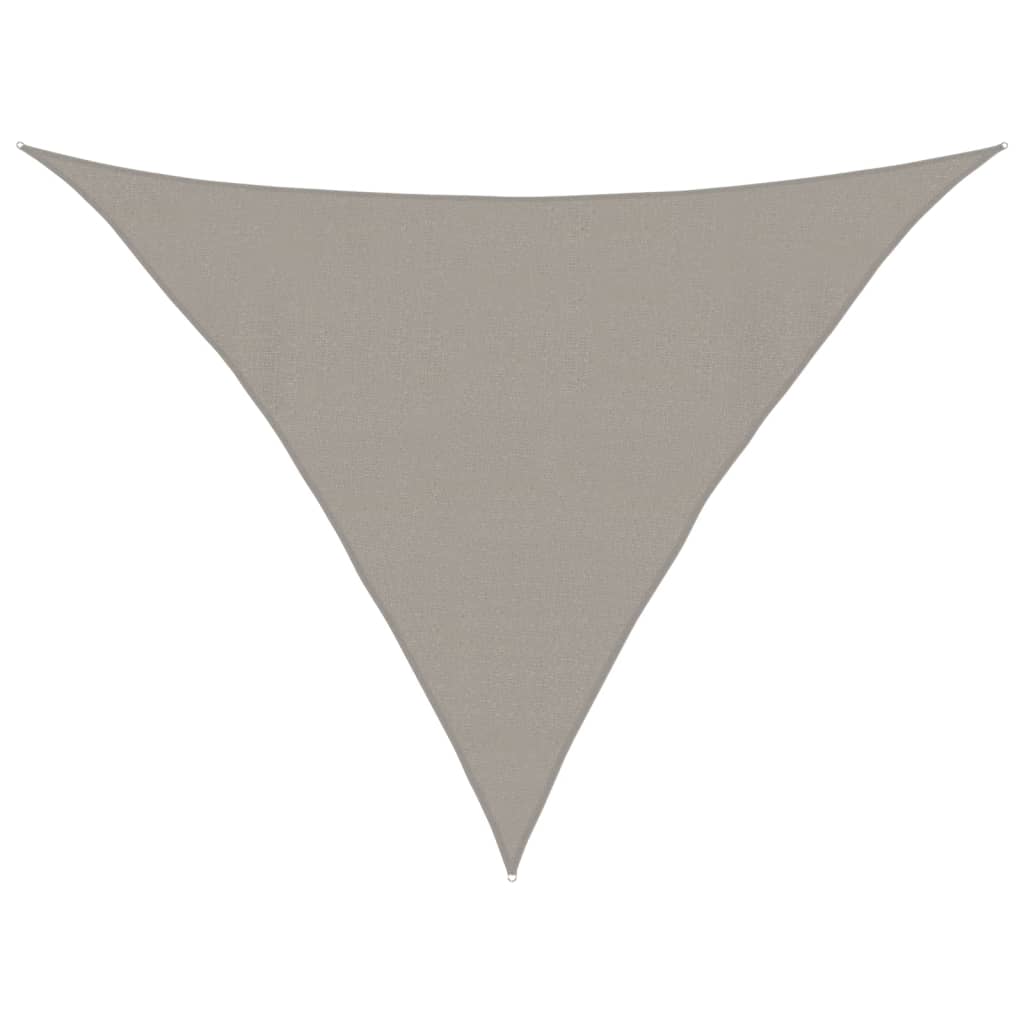 vidaXL Sunshade Sail 160 g/m² Triangular Light Grey 4x4x5.8 m HDPE