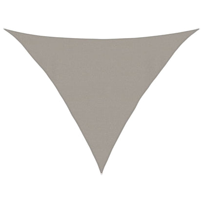 vidaXL Sunshade Sail 160 g/m² Triangular Light Grey 4x4x5.8 m HDPE