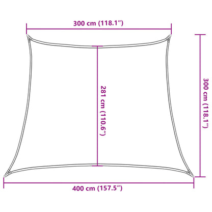 vidaXL Sunshade Sail 160 g/m² Trapezium Light Grey 3/4x3 m HDPE