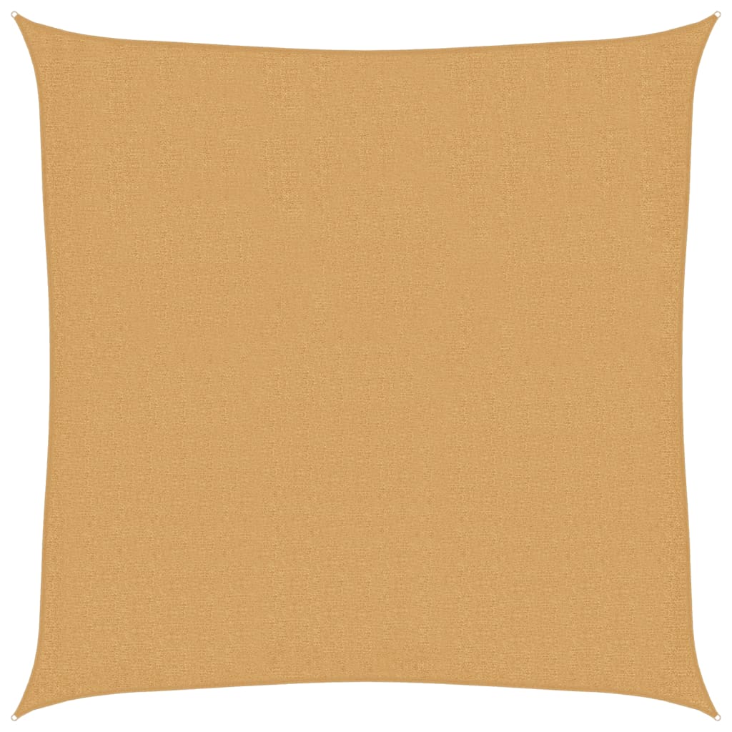 vidaXL Sunshade Sail 160 g/m² Square Sand 3x3 m HDPE