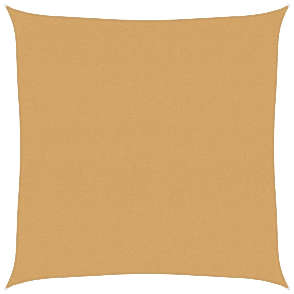 vidaXL Sunshade Sail 160 g/m² Square Sand 5x5 m HDPE