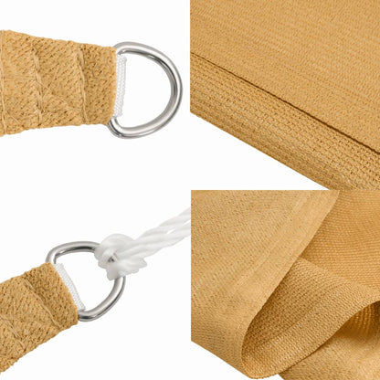 vidaXL Sunshade Sail 160 g/m² Square Sand 5x5 m HDPE