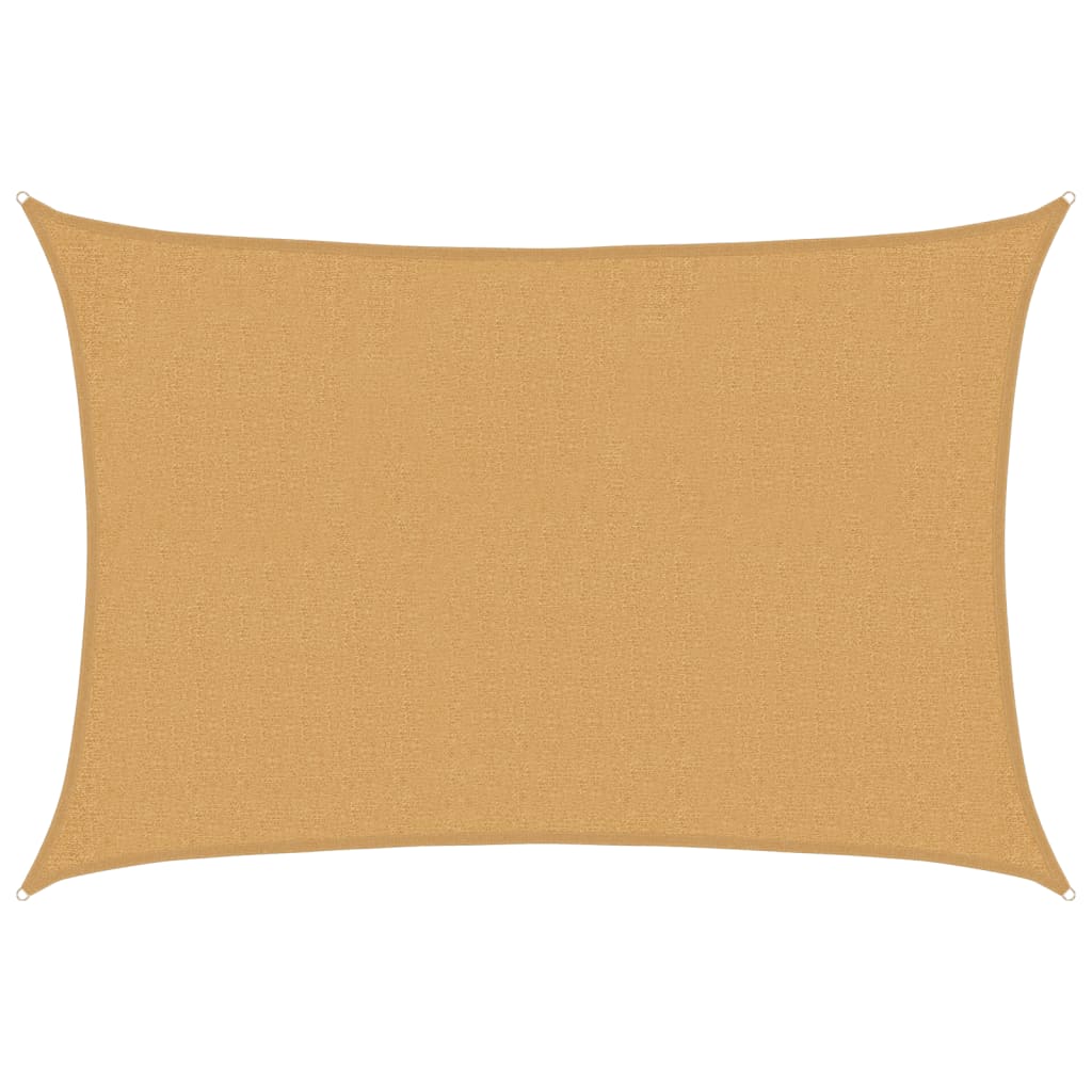 vidaXL Sunshade Sail 160 g/m² Rectangular Sand 2x3 m HDPE