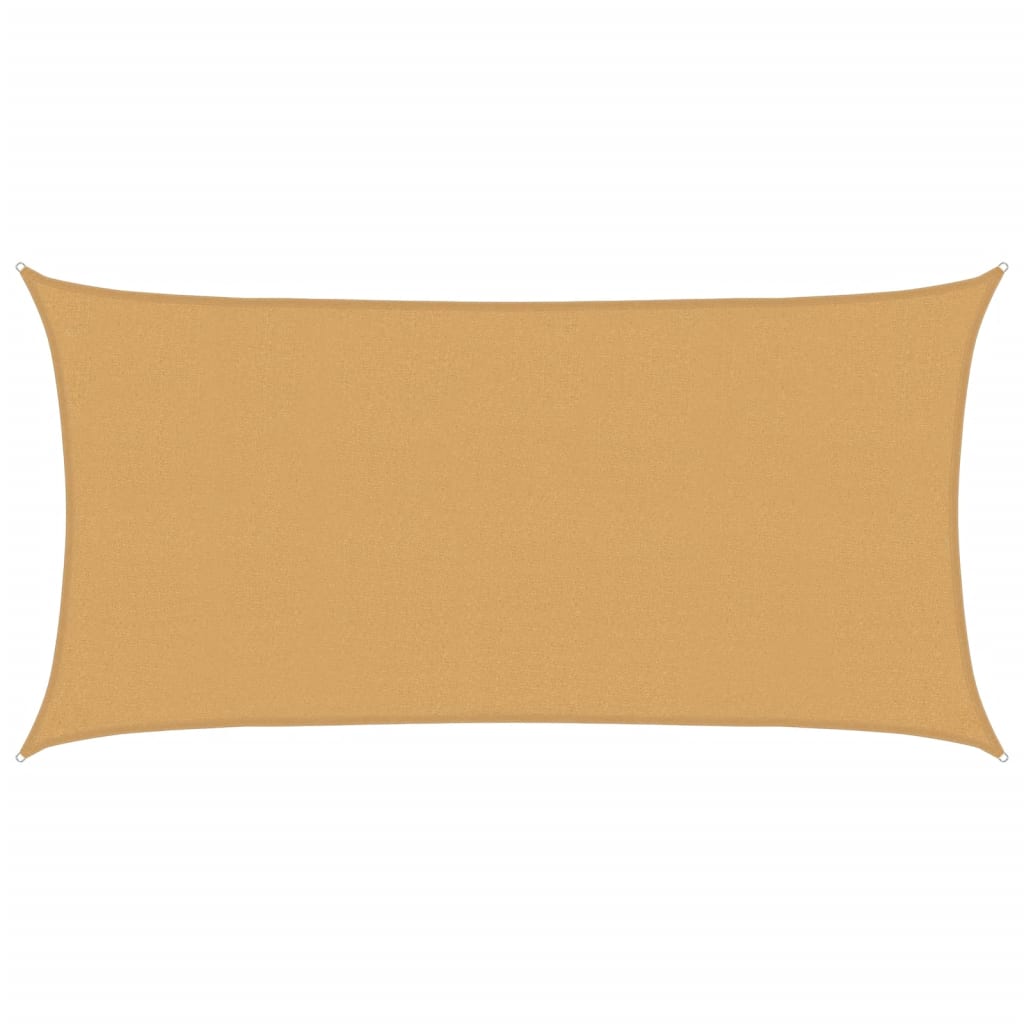 vidaXL Sunshade Sail 160 g/m² Rectangular Sand 2x4 m HDPE