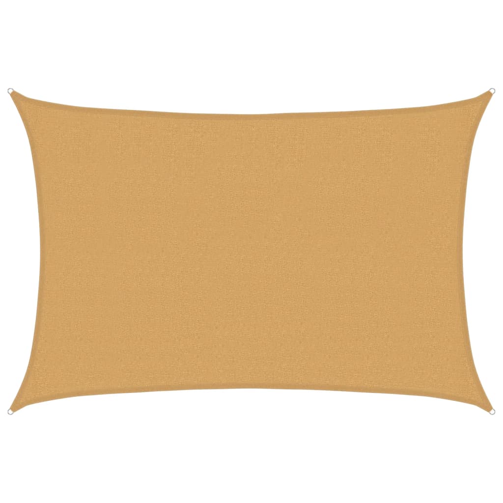 vidaXL Sunshade Sail 160 g/m² Rectangular Sand 2.5x4 m HDPE