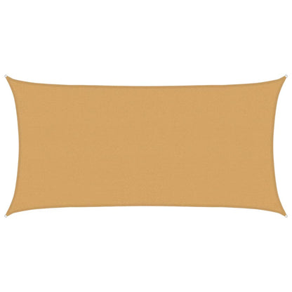 vidaXL Sunshade Sail 160 g/m² Rectangular Sand 2.5x5 m HDPE