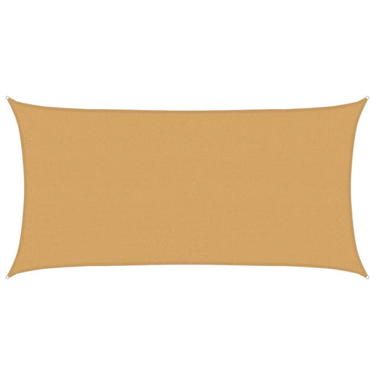 vidaXL Sunshade Sail 160 g/m² Rectangular Sand 2.5x5 m HDPE