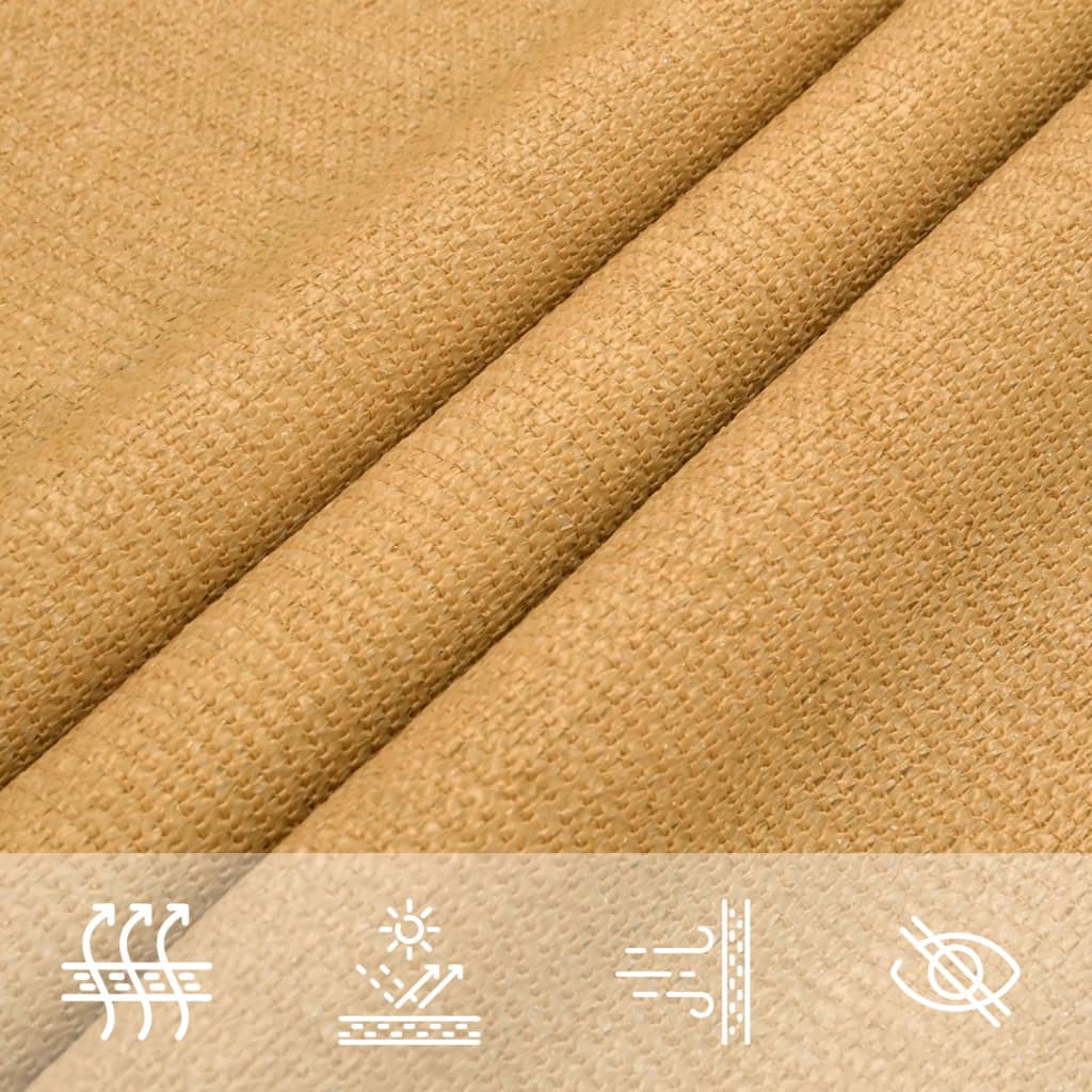 vidaXL Sunshade Sail 160 g/m² Rectangular Sand 2.5x5 m HDPE