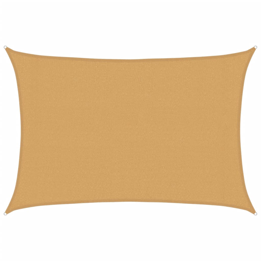 vidaXL Sunshade Sail 160 g/m² Rectangular Sand 3x4 m HDPE