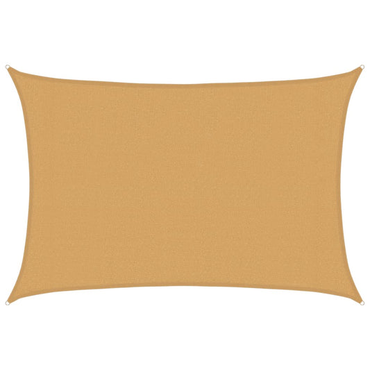 vidaXL Sunshade Sail 160 g/m² Rectangular Sand 3x5 m HDPE