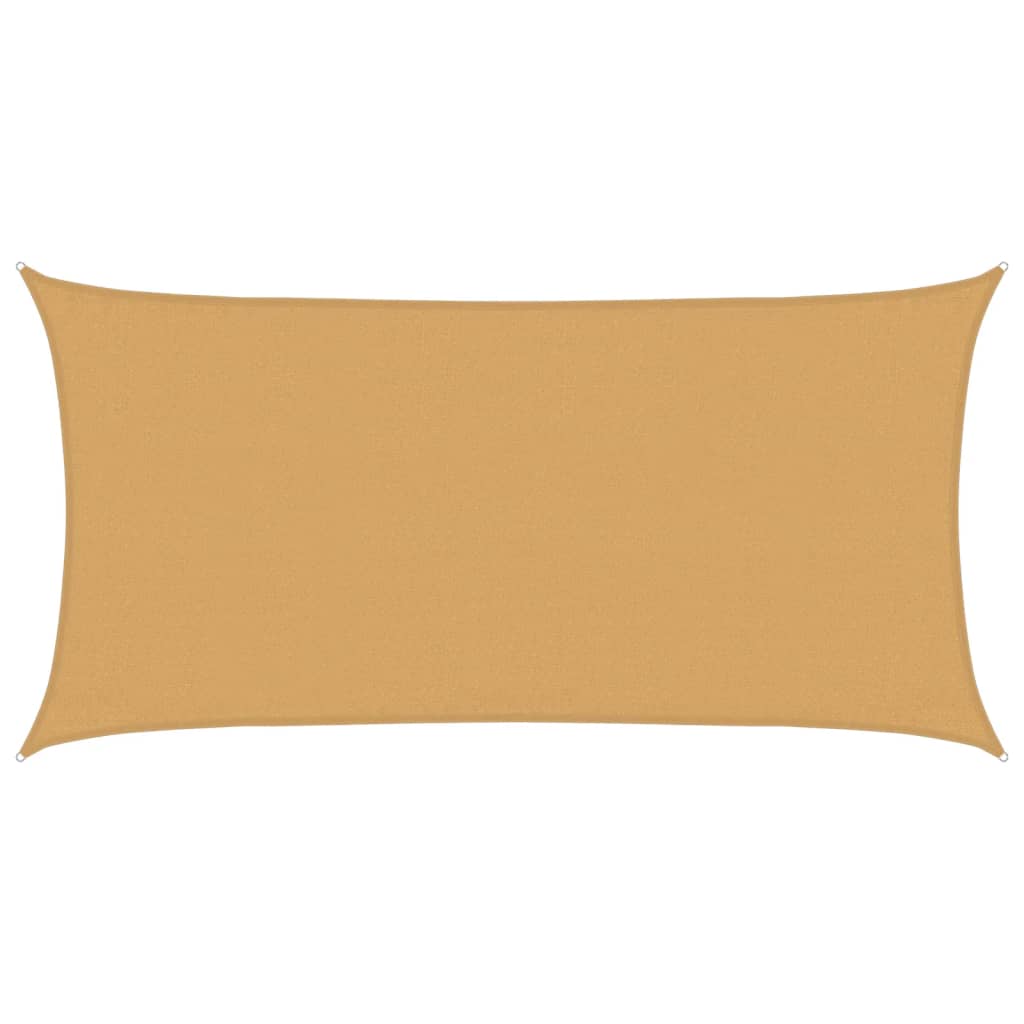 vidaXL Sunshade Sail 160 g/m² Rectangular Sand 3x6 m HDPE