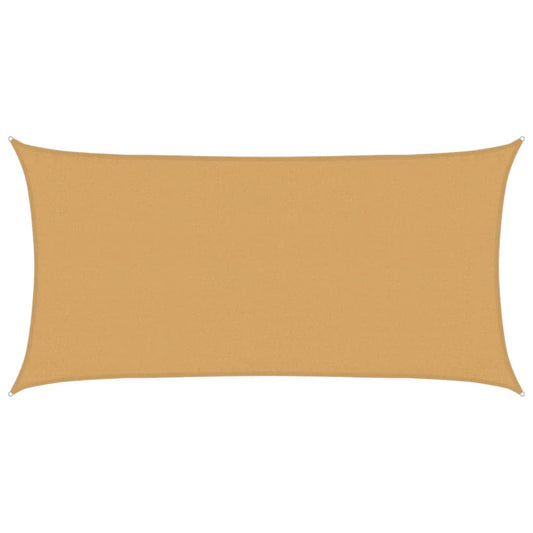 vidaXL Sunshade Sail 160 g/m² Rectangular Sand 3x6 m HDPE