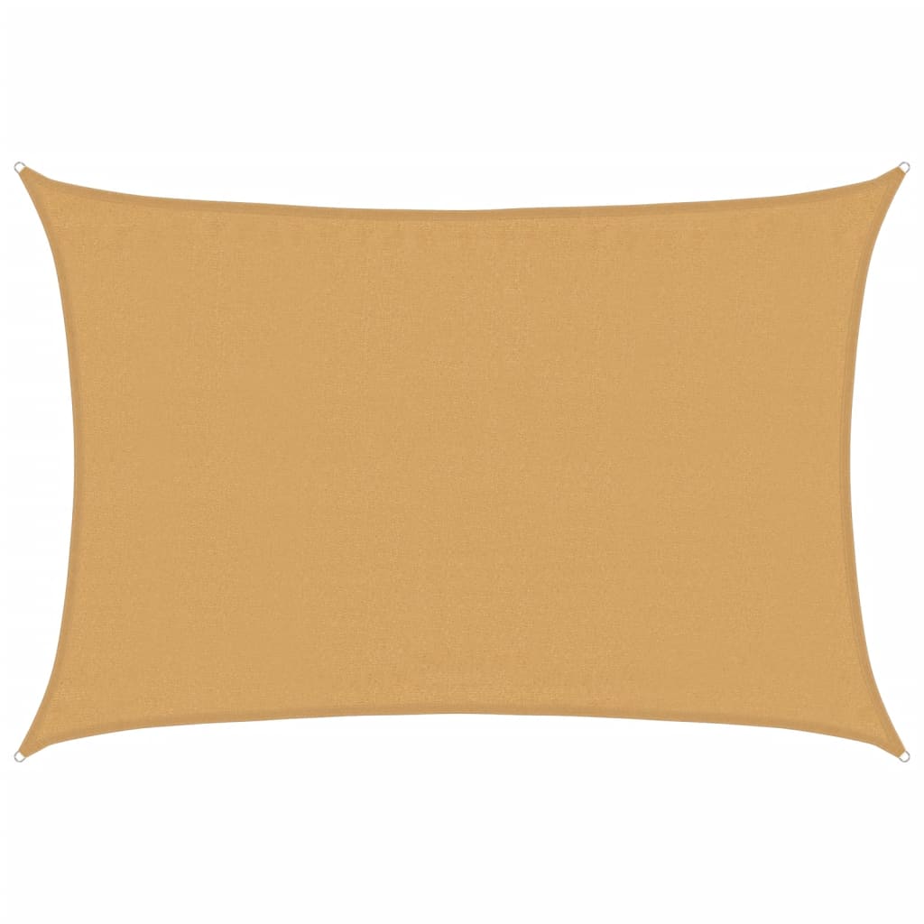 vidaXL Sunshade Sail 160 g/m² Rectangular Sand 3.5x4.5 m HDPE