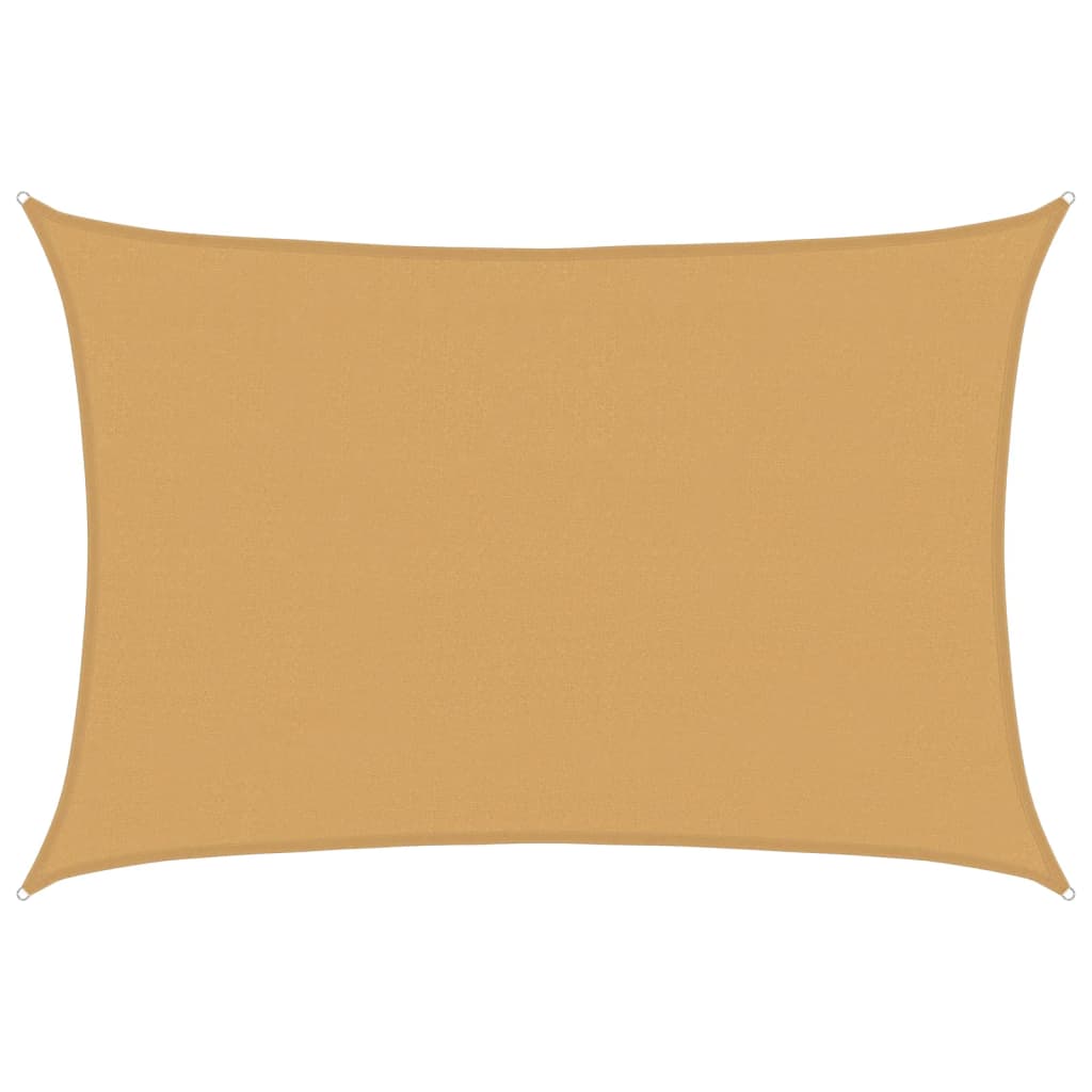 vidaXL Sunshade Sail 160 g/m² Rectangular Sand 4x5 m HDPE