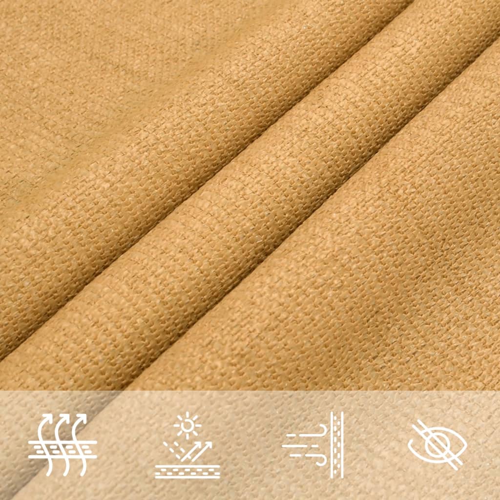 vidaXL Sunshade Sail 160 g/m² Rectangular Sand 4x5 m HDPE