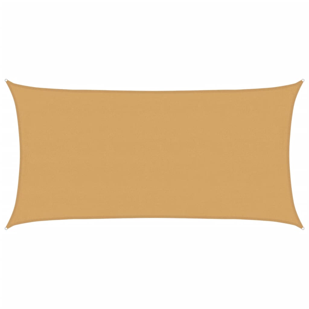 vidaXL Sunshade Sail 160 g/m² Rectangular Sand 4x7 m HDPE