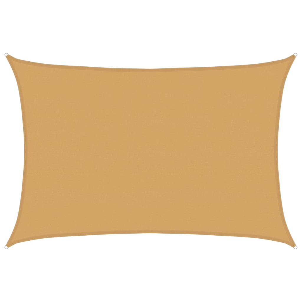 vidaXL Sunshade Sail 160 g/m² Rectangular Sand 5x6 m HDPE