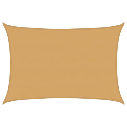 vidaXL Sunshade Sail 160 g/m² Rectangular Sand 5x6 m HDPE