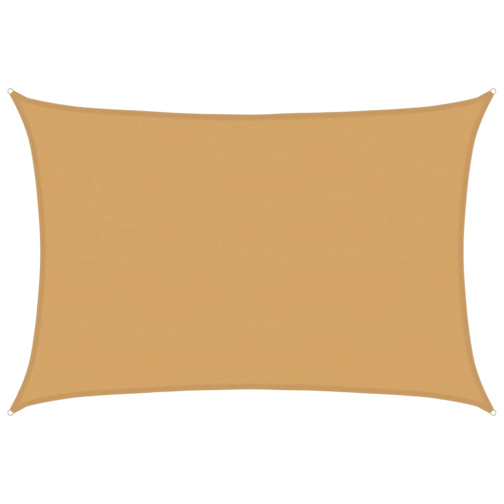 vidaXL Sunshade Sail 160 g/m² Rectangular Sand 5x7 m HDPE
