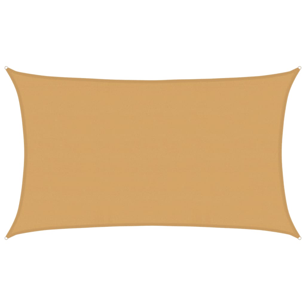 vidaXL Sunshade Sail 160 g/m² Rectangular Sand 5x8 m HDPE