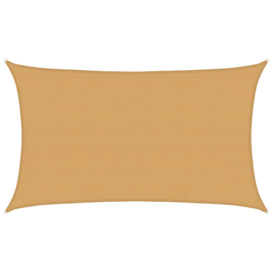 vidaXL Sunshade Sail 160 g/m² Rectangular Sand 5x8 m HDPE