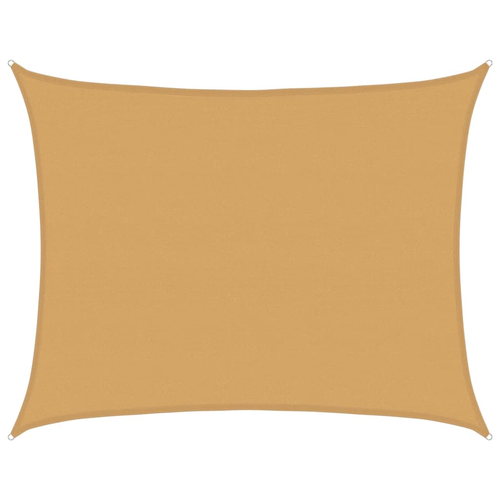 vidaXL Sunshade Sail 160 g/m² Rectangular Sand 6x8 m HDPE