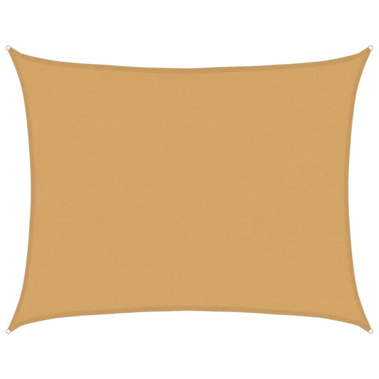 vidaXL Sunshade Sail 160 g/m² Rectangular Sand 6x8 m HDPE